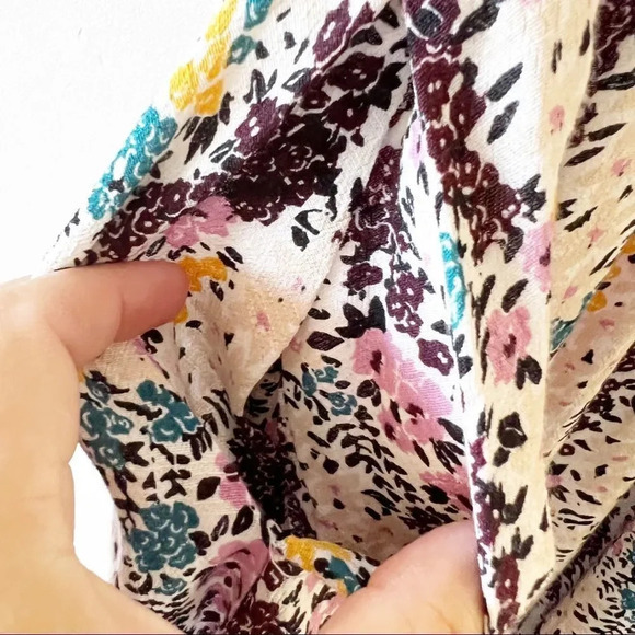 Free People Miss Right Cutout Skater Dress Size XS Ditzy Floral Pockets - Picture 8 of 11